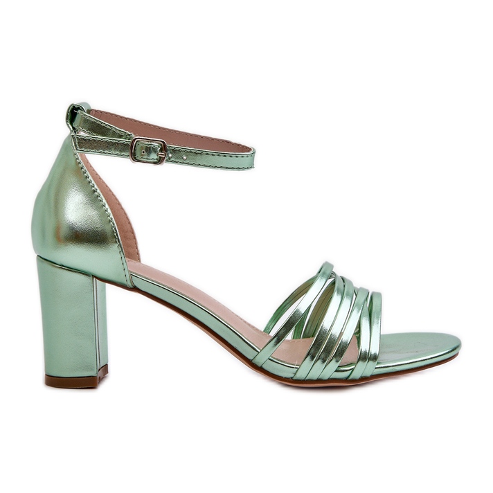 Evento High-Heel-Sandalen mit Riemen, grüne Enitia