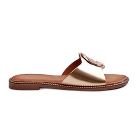 Damen-Flip-Flops mit Goldverzierung Cilima golden