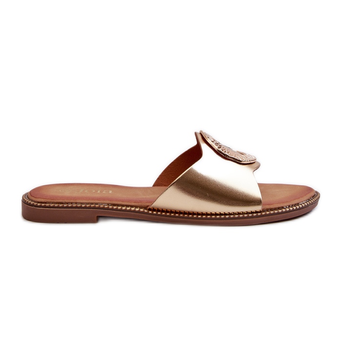 Damen-Flip-Flops mit Goldverzierung Cilima golden