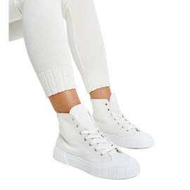 Vinka weiße High-Top-Sneaker