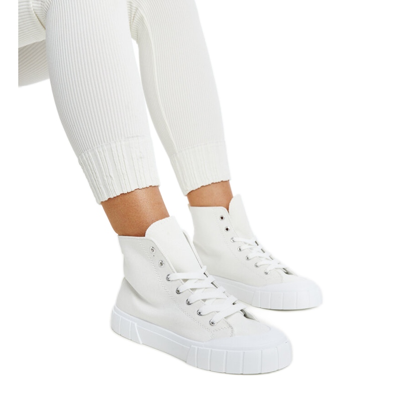 Vinka weiße High-Top-Sneaker