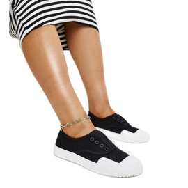 Schwarze Slip-On-Sneaker von Feyza
