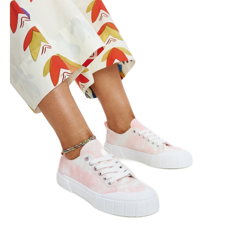 Rosa Jerina-Stoffsneaker