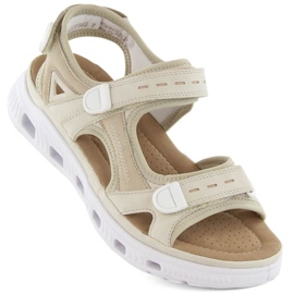 Bequeme Klettsandalen Rieker W RKR691 beige