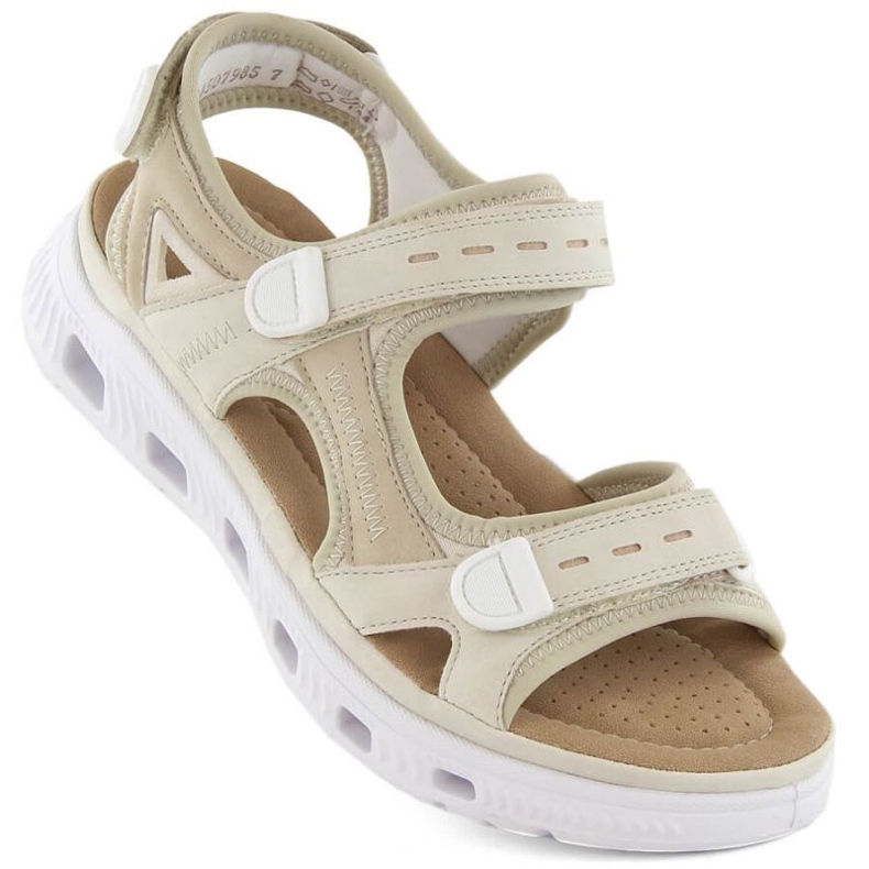 Bequeme Klettsandalen Rieker W RKR691 beige