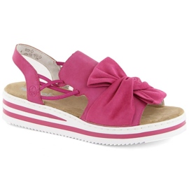 Bequeme Plateausandalen Rieker W RKR687 fuchsia rosa