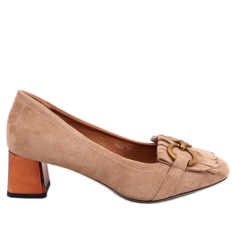Weinn Beige Kupfer-Absatzpumps