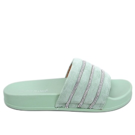 Lynne Green Strass-Slides grün