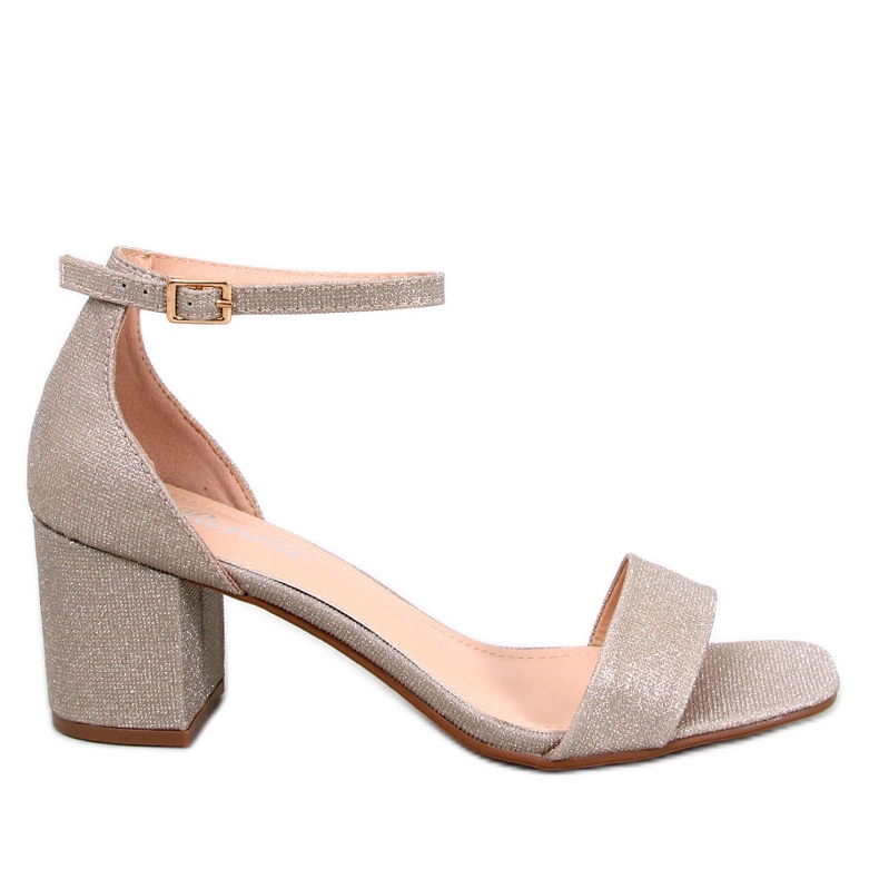 Meghan Gold-Sandalen mit Absatz golden