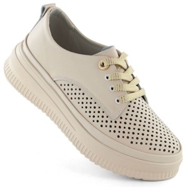 Durchbrochene Artiker-Schuhe W 54C1707 HBH70A beige