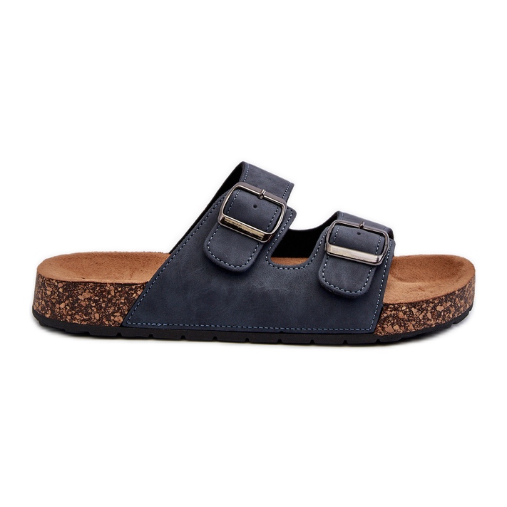 Herren-Flip-Flops mit Korksohle, marineblau Rosawia