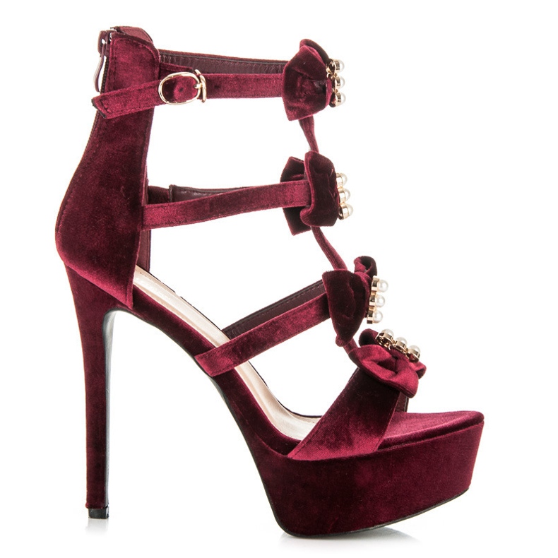 Vices Sandalen auf der Plattform rot