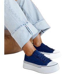 Marineblaue Bahira-Sneaker mit dicker Sohle
