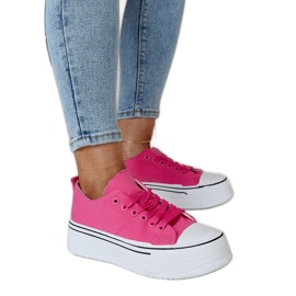 Dunkelrosa Sneaker mit dicker Bahira-Sohle