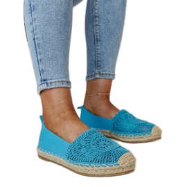 Blaue Espadrilles mit Kalba-Stickerei