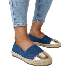 Blau und goldglänzende Surana-Espadrilles