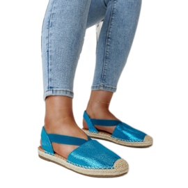 Blaue Espadrilles mit offenem Absatz Tharna