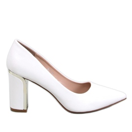 Laurents Weiße Pumps mit Stilettoabsatz