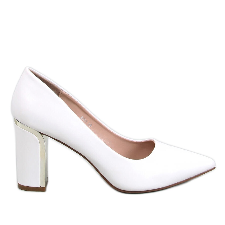 Laurents Weiße Pumps mit Stilettoabsatz