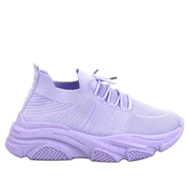 Fabre Lila Socken-Sportschuhe
