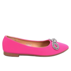 Ballerinas mit Zirkonen Duvall Fuchsia rosa
