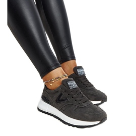 Dunkelgraue Sneaker mit dickerer Olonio-Sohle