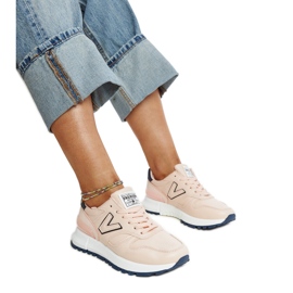 Rosa Sneaker mit dickerer Sohle von Olonio