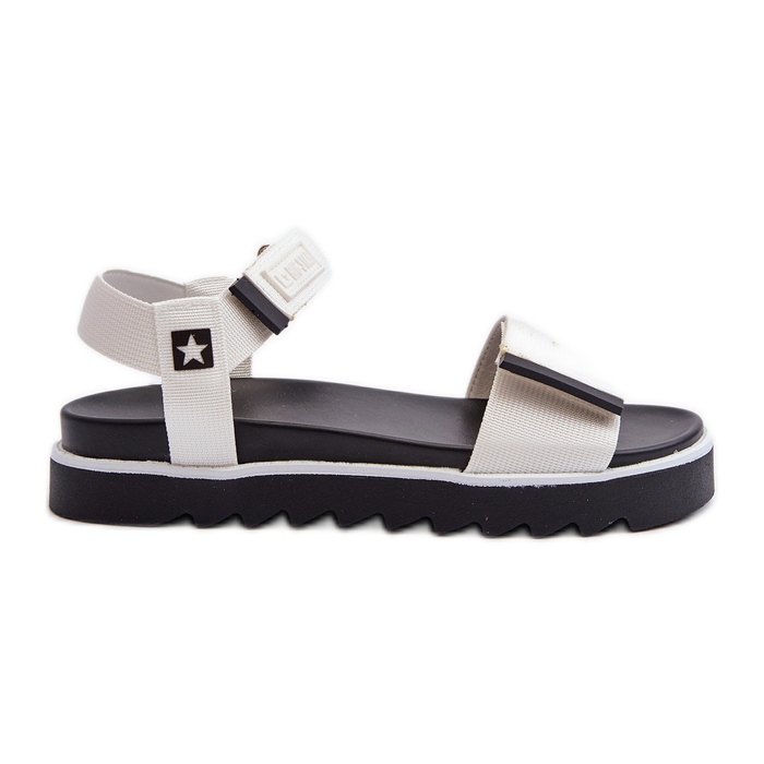 Damen-Plateausandalen Big Star NN274777 Weiß