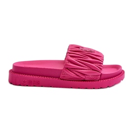 Damen-Flip-Flops auf der Big Star-Plattform NN274A749 Fuchsia rosa