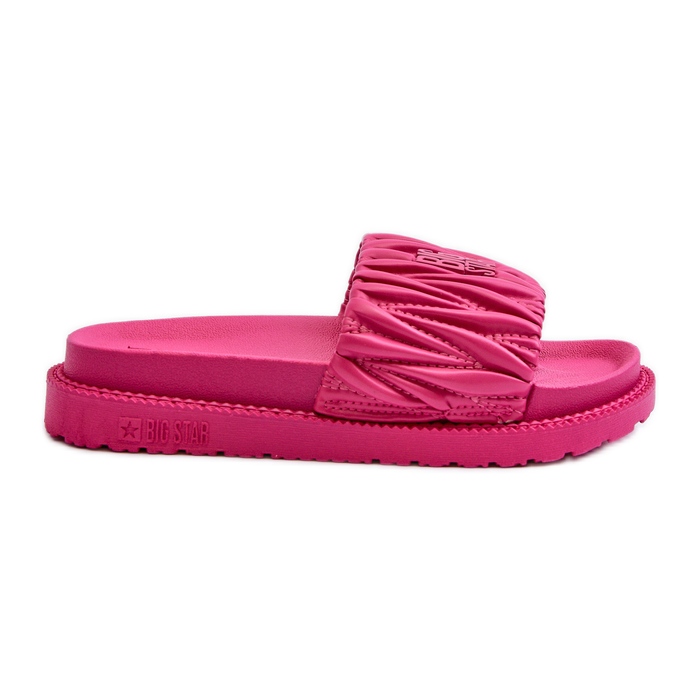 Damen-Flip-Flops auf der Big Star-Plattform NN274A749 Fuchsia rosa