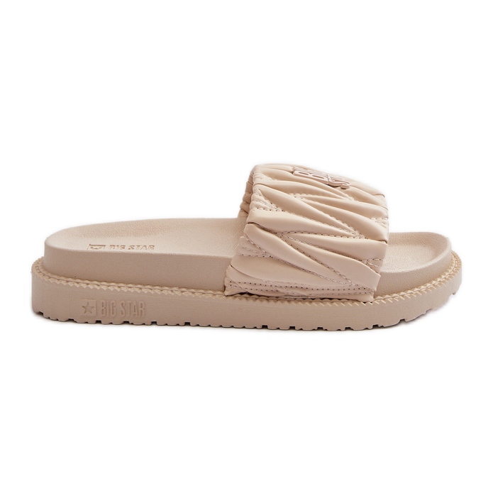 Damen-Flip-Flops auf der Big Star-Plattform NN274A746 Beige