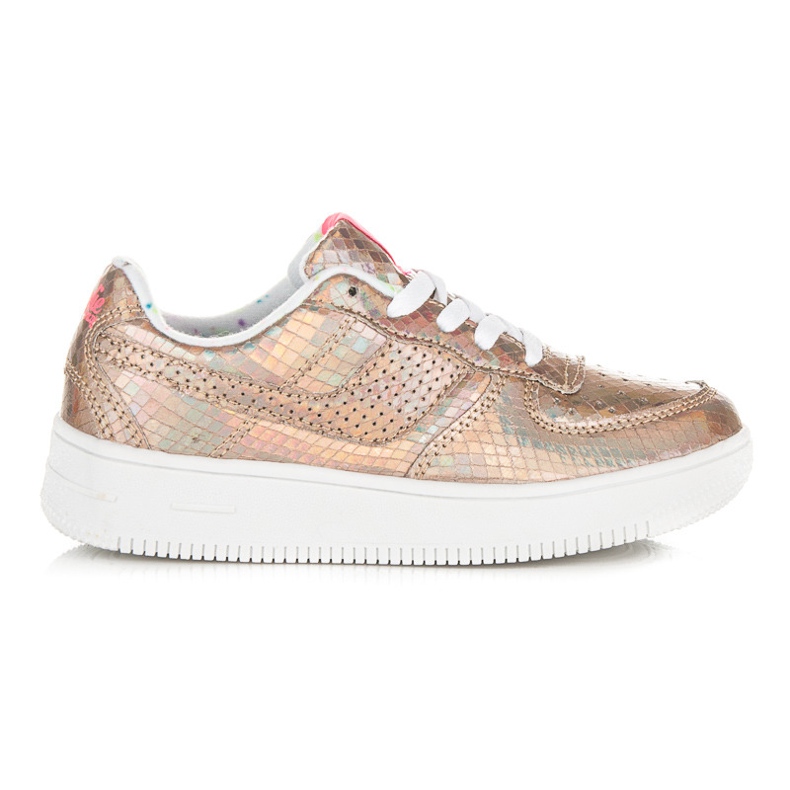 Kylie Glänzende Turnschuhe mehrfarbig gelb orange