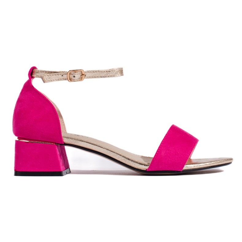 Goodin Fuchsiafarbene Damensandalen mit hohen Absätzen rosa