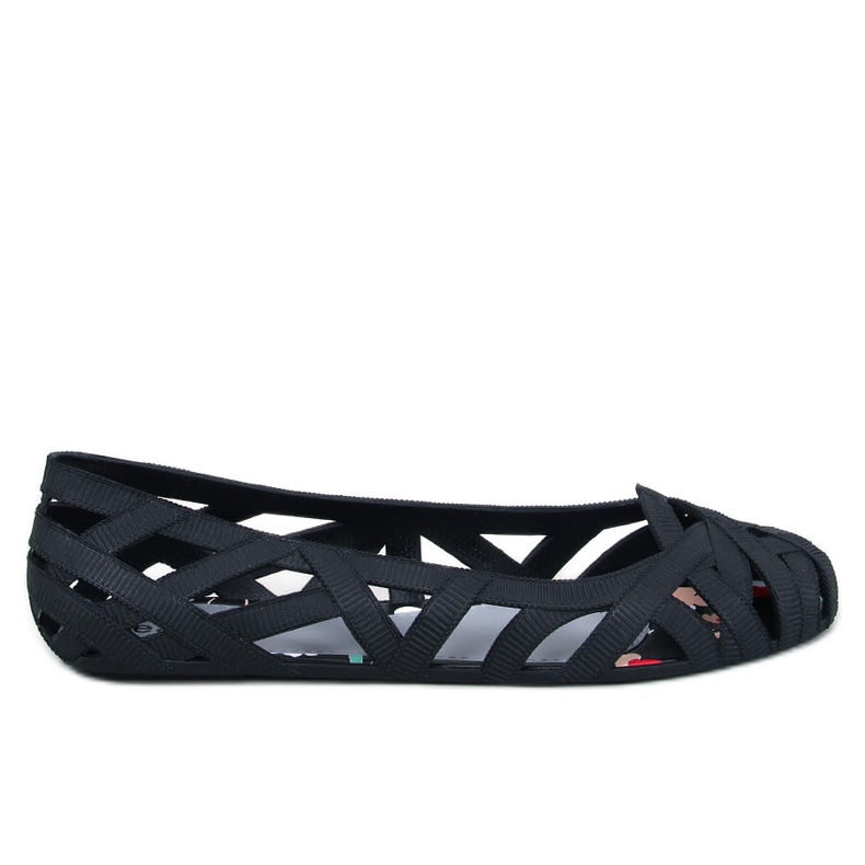 Meliski Chassa Schwarze durchbrochene Ballerinas