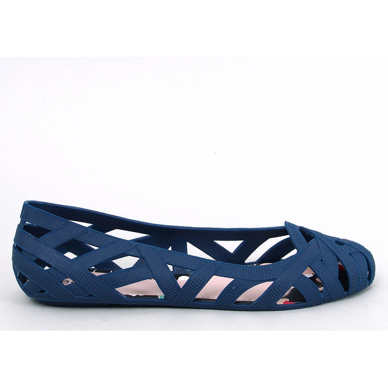 Meliski durchbrochene Ballerinas Chassa Navy blau
