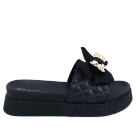 Brandis Schwarzgoldene Teddybär-Flip-Flops