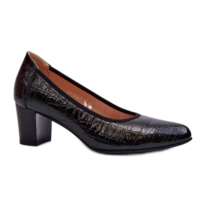 Vinceza Pumps aus Lackleder mit schwarzer Prägung