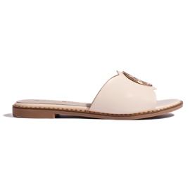 Goodin Elegante beige Damen-Flip-Flops