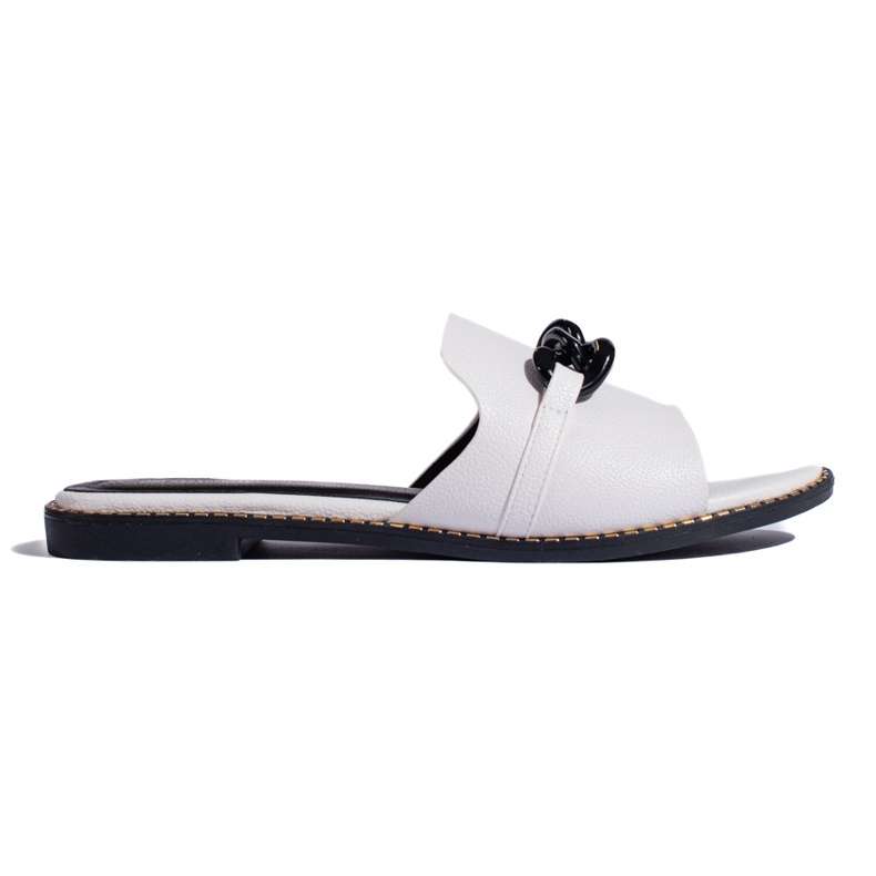 Goodin Weiße flache Damen-Flip-Flops