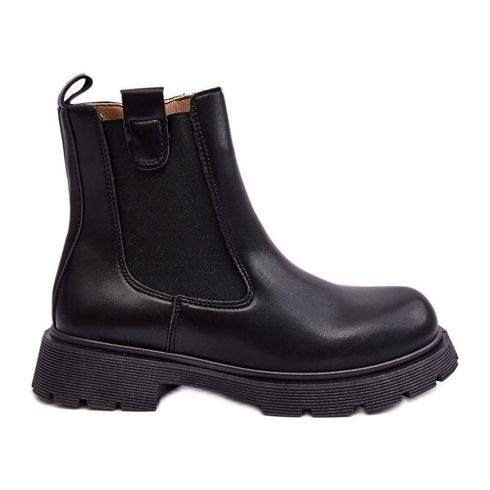 Damen-Chelsea-Stiefel mit Reißverschluss, Black Ramhel schwarz