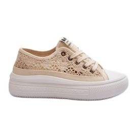 Spitzen-Damensneaker Lee Cooper LCW-23-44-1620 Beige