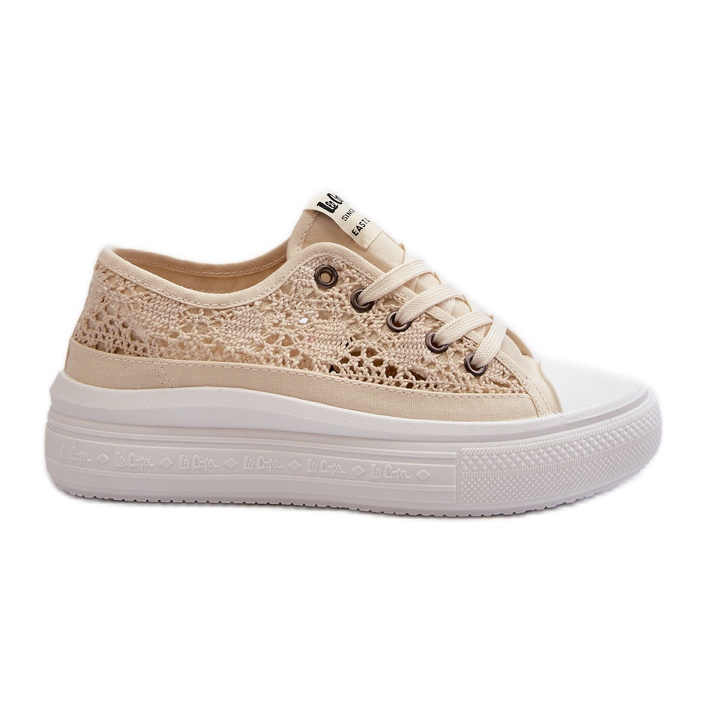 Spitzen-Damensneaker Lee Cooper LCW-23-44-1620 Beige