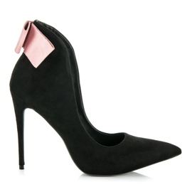 Vices Wildleder-Heels mit Schleife schwarz