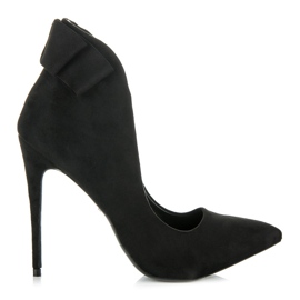 Vices Wildleder-Heels mit Schleife schwarz