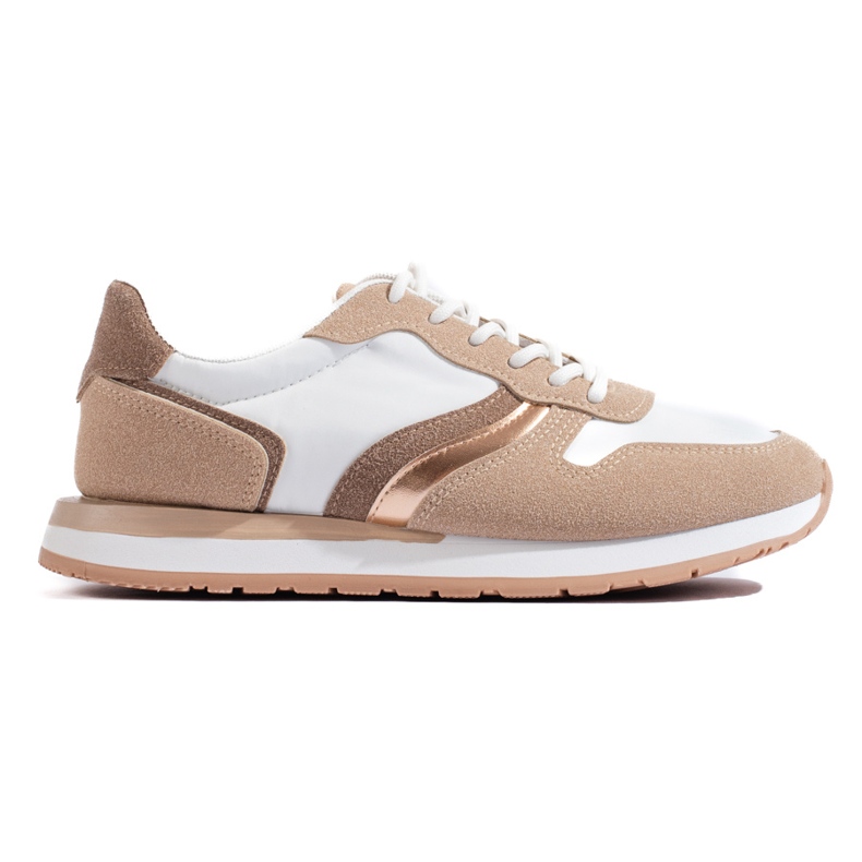 Beigefarbene Damen-Sportschuhe