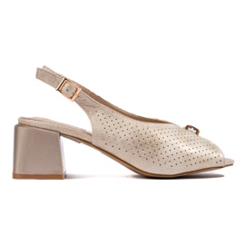 Goodin Elegante goldene Sandaletten mit hohen Absätzen