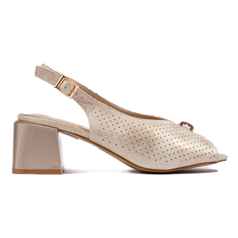 Goodin Elegante goldene Sandaletten mit hohen Absätzen