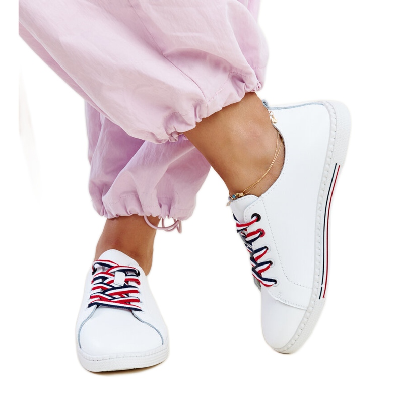 Vinceza-Sneaker aus weißem Leder