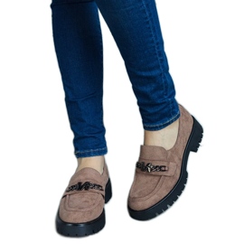 Braune Wildleder-Loafer von Vinceza