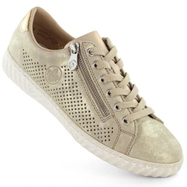 Bequeme Lederschuhe Rieker W RKR694, beige
